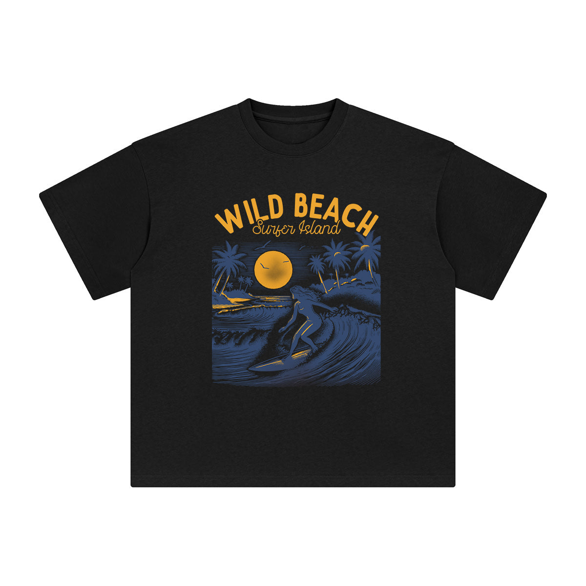 Wild Beach Surfer Island Graphic Tee-INNBLAC Fashion Apparel