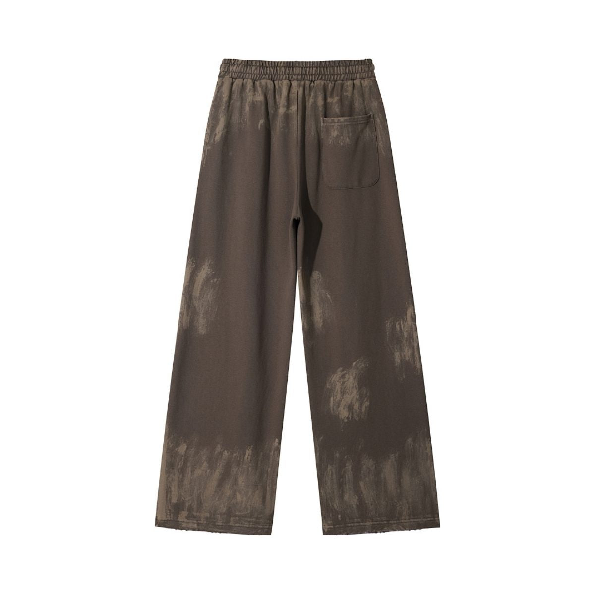 Heavy Paint‑Splatter Worn‑Distressed Straight‑Leg Pants