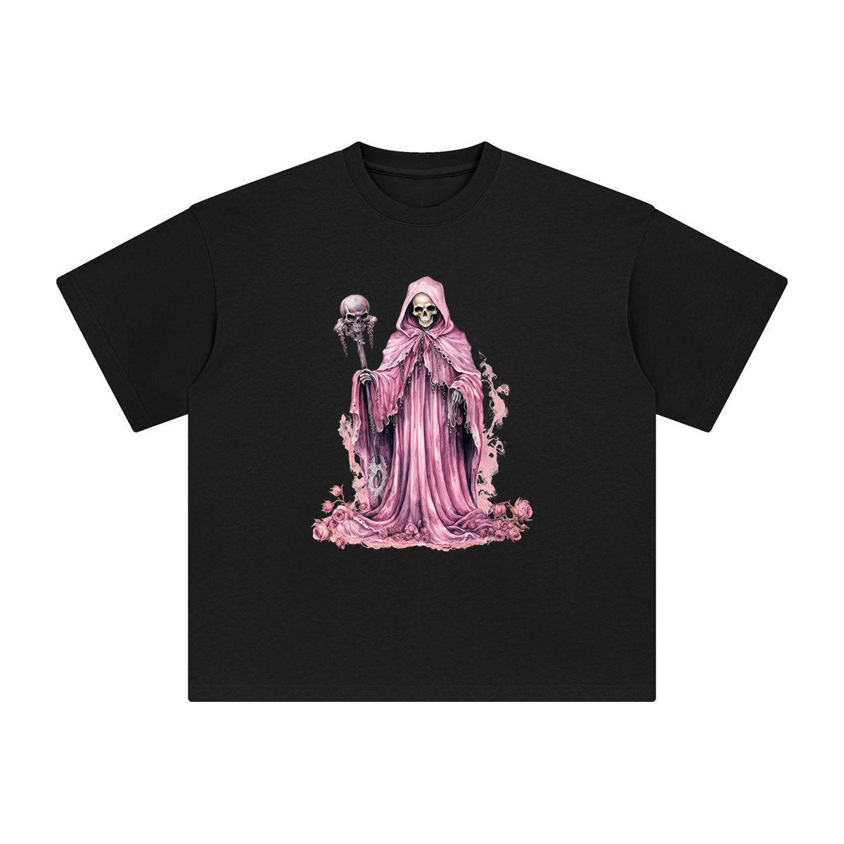 Pink Death Graphic Tee-INNBLAC Fashion Apparel