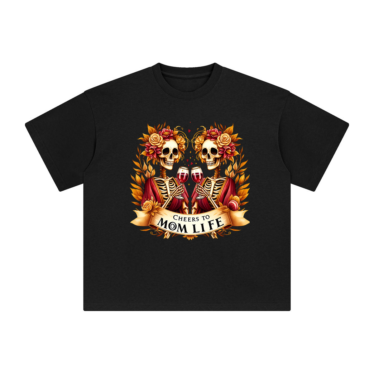 Cheers To Mom Life Graphic Tee-INNBLAC Fashion Apparel