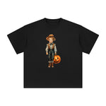Halloween Boy & Pumpkin Graphic Tee-INNBLAC Fashion Apparel