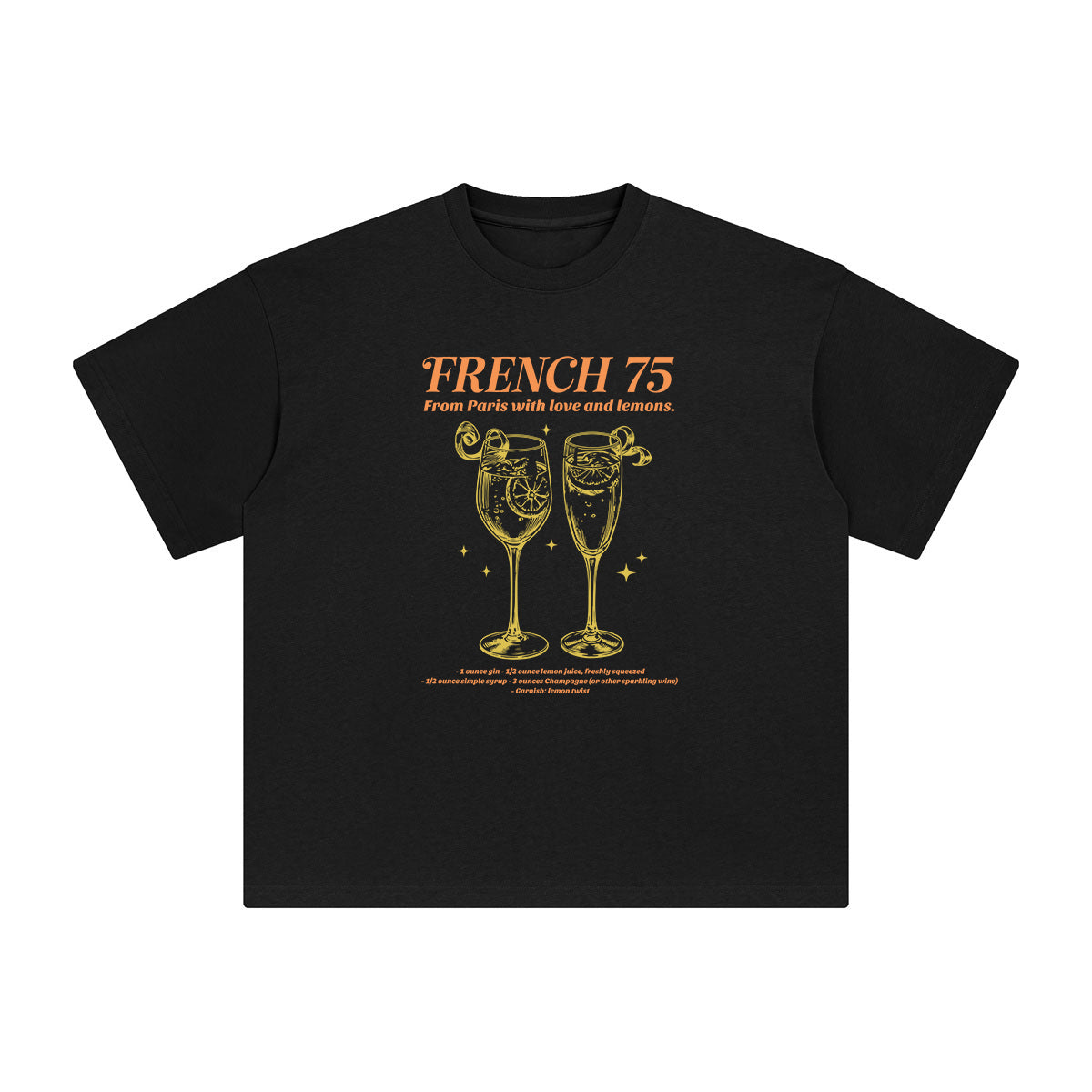 French 75 Graphic Tee-INNBLAC Fashion Apparel