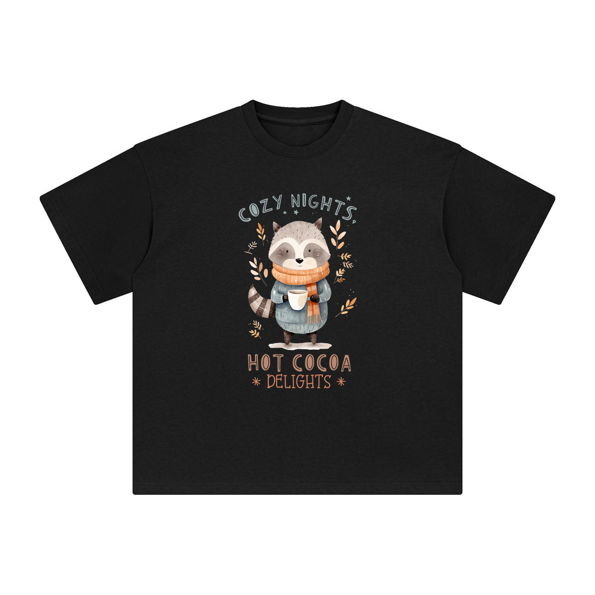 Cozy Nights Hot Cocoa Delights Graphic Tee-INNBLAC Fashion Apparel