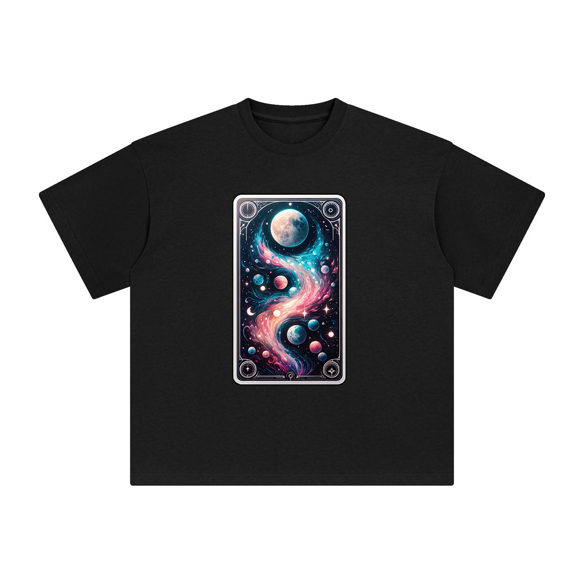 Mystical Moon Tarot Card Graphic Tee-INNBLAC Fashion Apparel