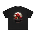 Rose Globe Graphic Tee-INNBLAC Fashion Apparel