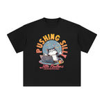 Cat Working Graphic Tee-INNBLAC Fashion Apparel