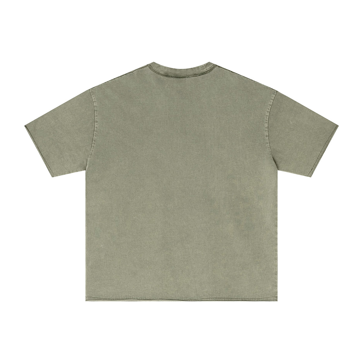 Camiseta lavada con borde reverso sin rematar de 8 oz