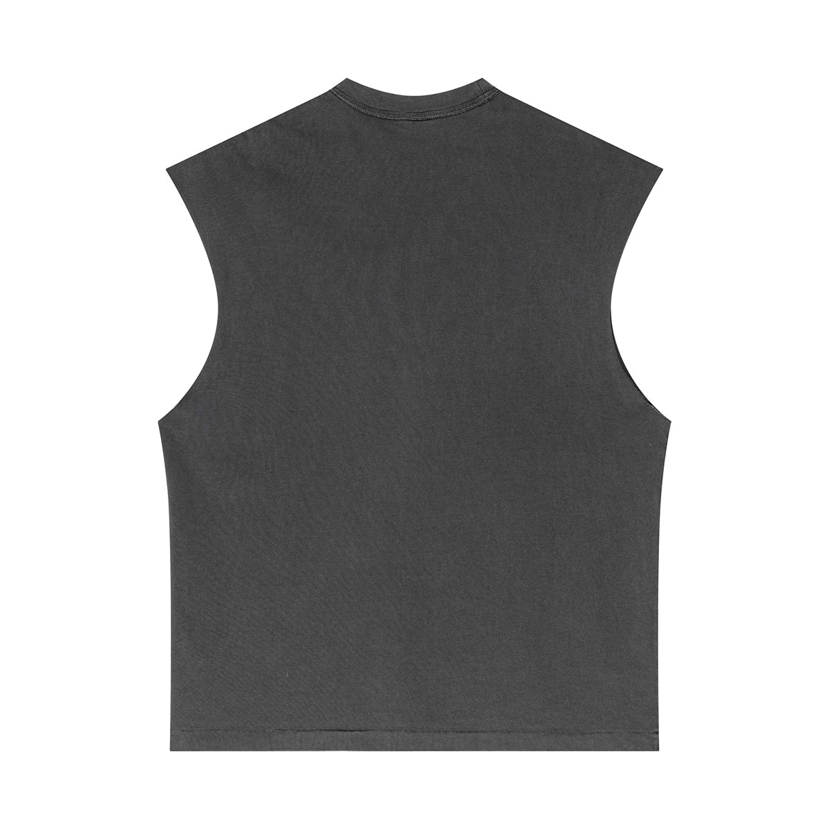 Camiseta sin mangas con borde reverso sin rematar de 8 oz