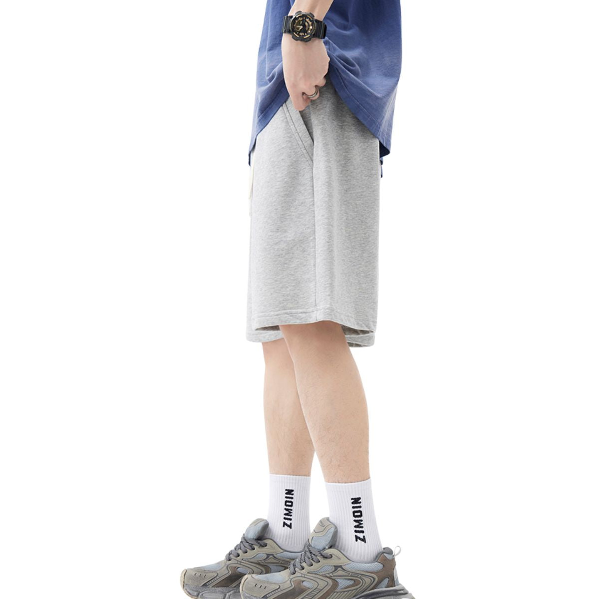 Solid Color Baggy Cargo Shorts