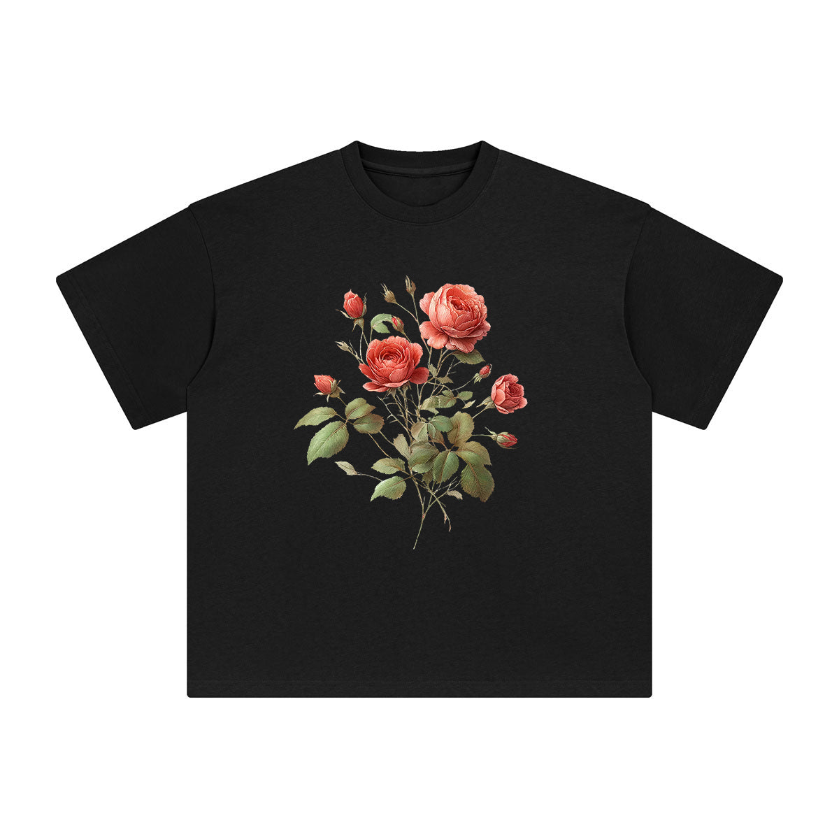 Rose Graphic Tee-INNBLAC Fashion Apparel