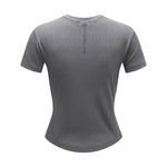 Women’s Retro Wash Fitted Stand Collar Tee