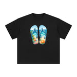 Summer Vacation Slippers Graphic Tee-INNBLAC Fashion Apparel