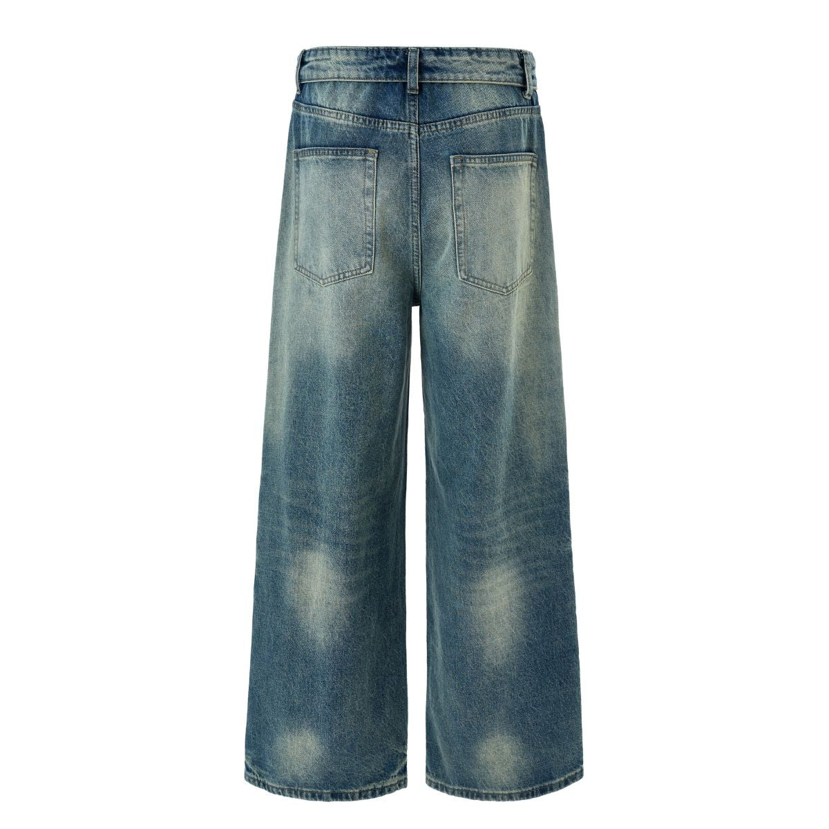 Fold Waist Wide Leg Jeans
