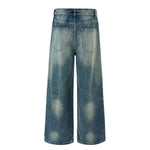 Fold Waist Wide Leg Jeans