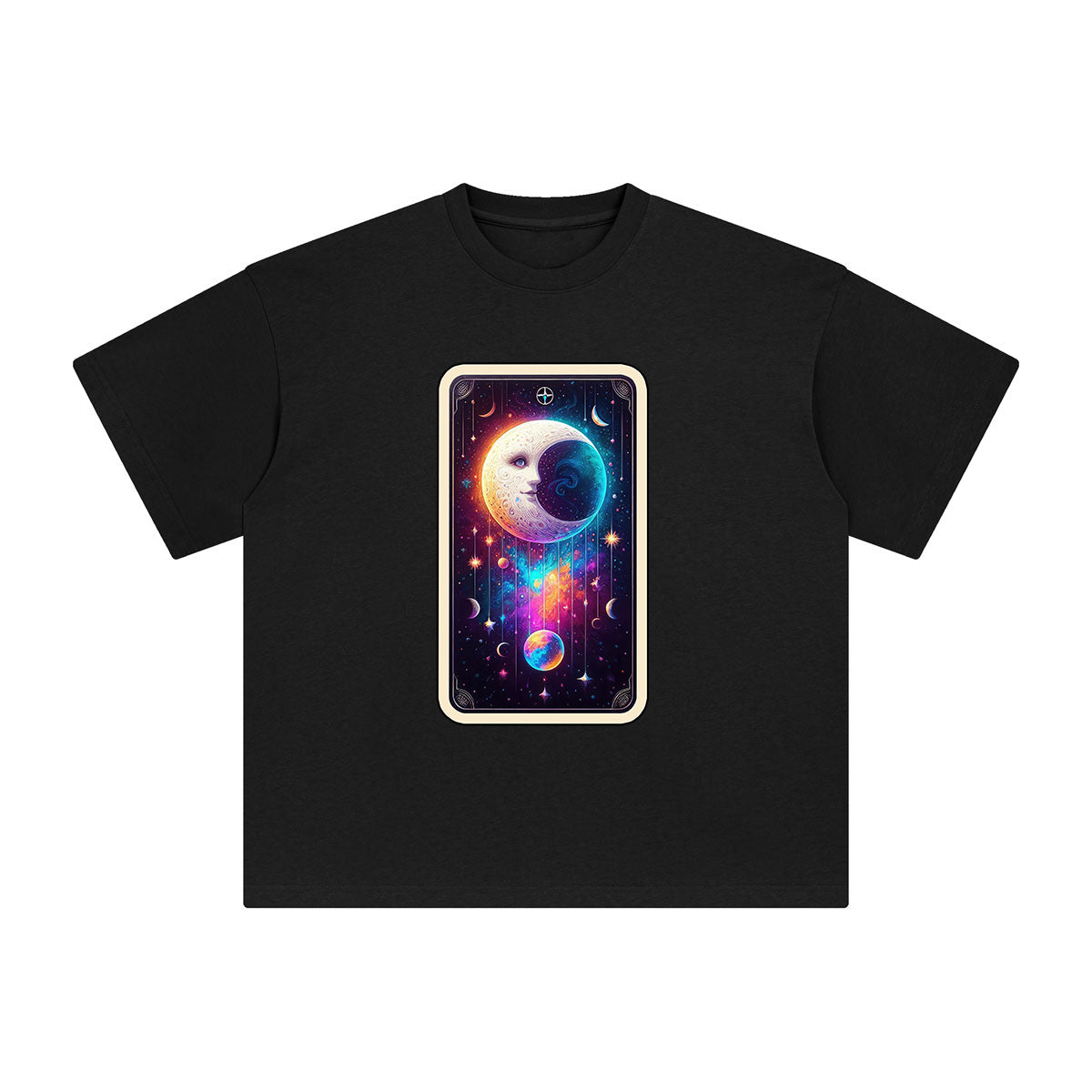 Mystical Moon Tarot Card Graphic Tee-INNBLAC Fashion Apparel