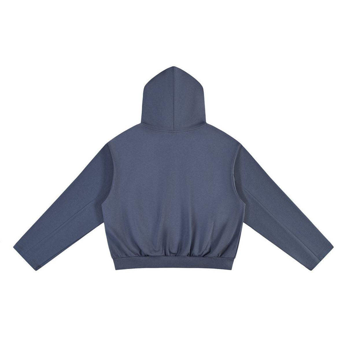 Boxy Streetwear Straight‑Sleeve French Terry Hoodie