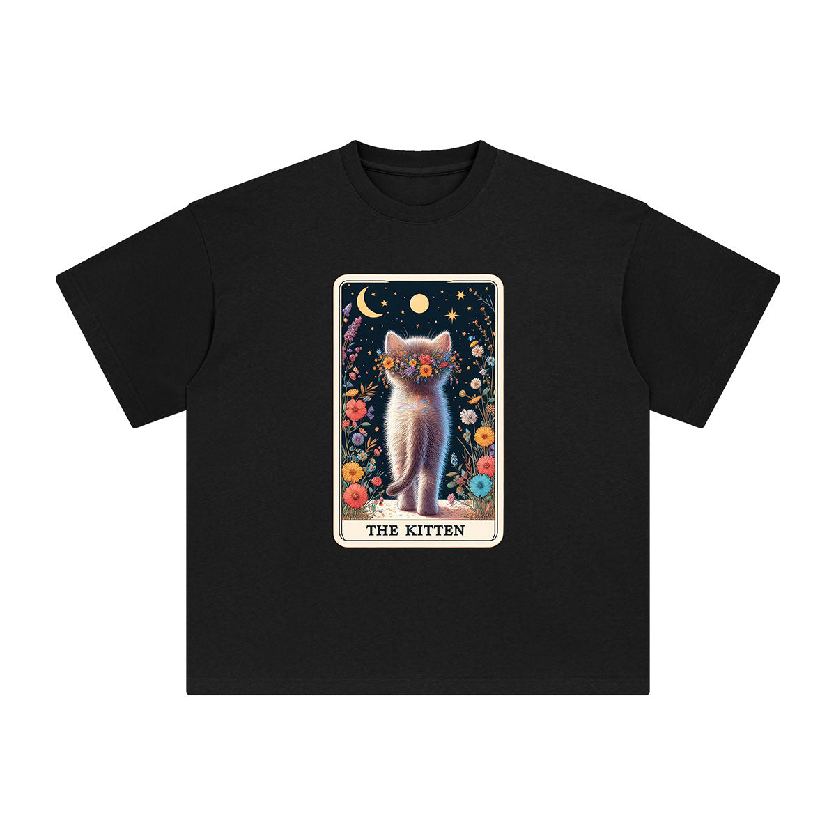 The Kitten Card Graphic Tee-INNBLAC Fashion Apparel