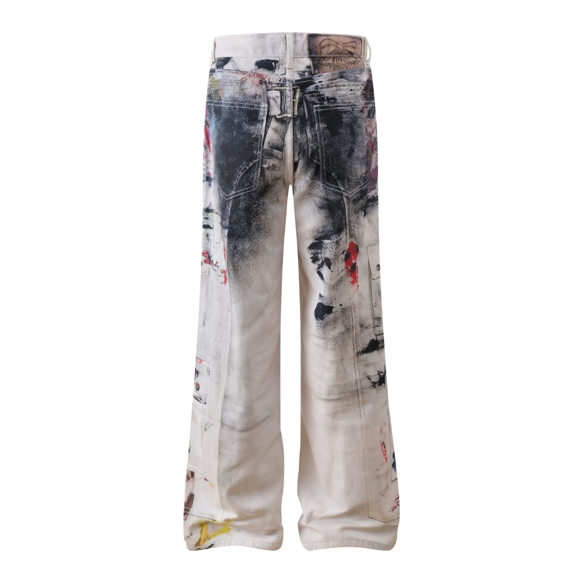 Smoke Rise Paint Splatter Streetwear Baggy Jeans