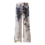 Smoke Rise Paint Splatter Streetwear Baggy Jeans