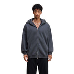 Unisex Full-Zip Fleece Layered Hood Hoodie