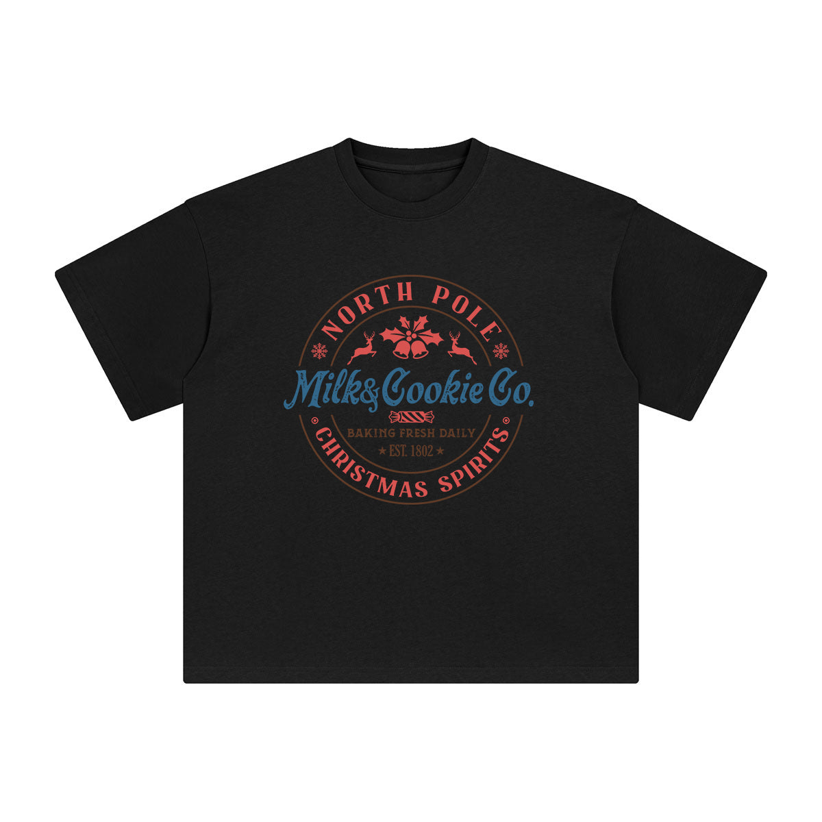 North Pole Christmas Spirits Graphic Tee-INNBLAC Fashion Apparel