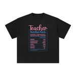 Teacher Nutrition Facts Graphic Tee-INNBLAC Fashion Apparel