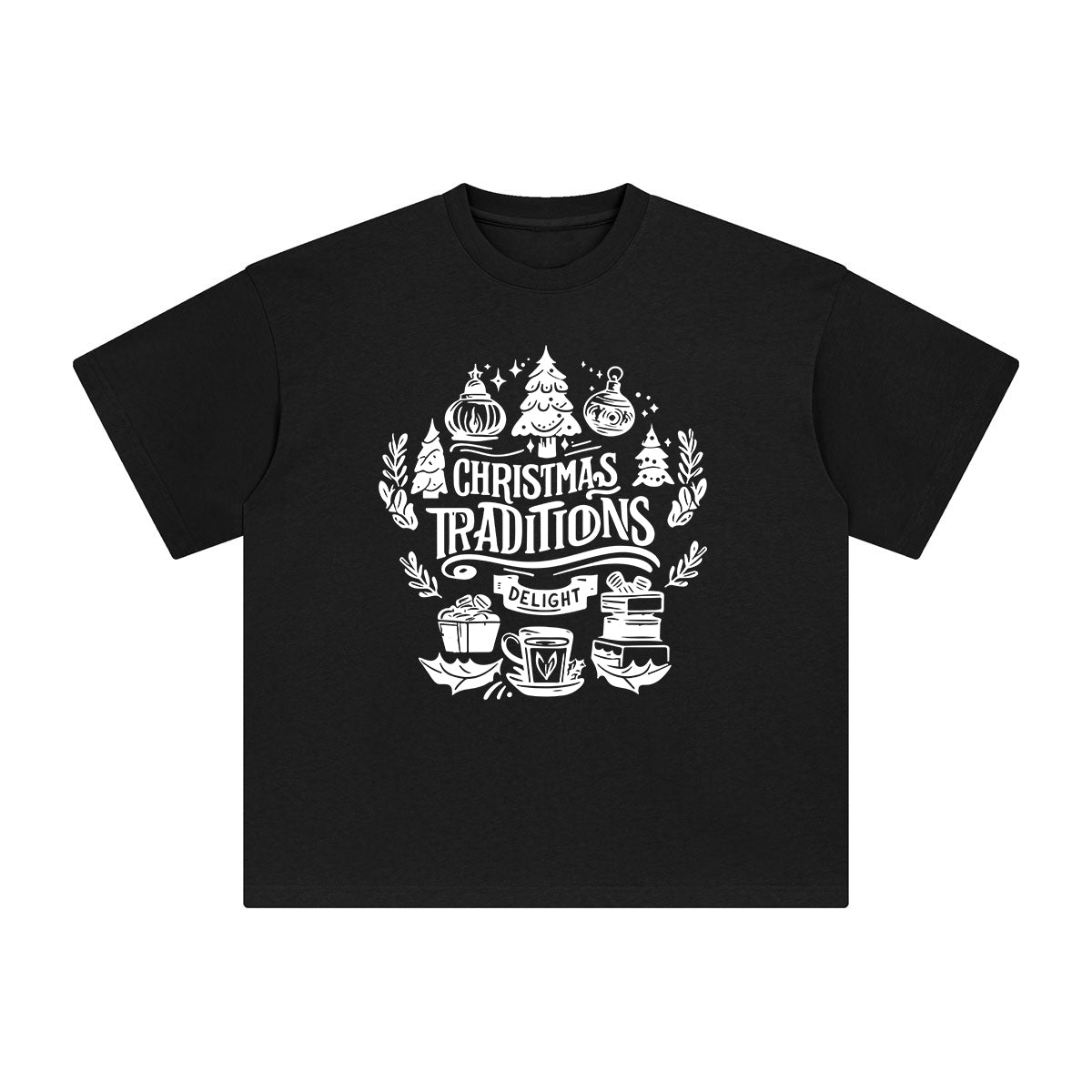 Christmas Traditions Delight Graphic Tee-INNBLAC Fashion Apparel