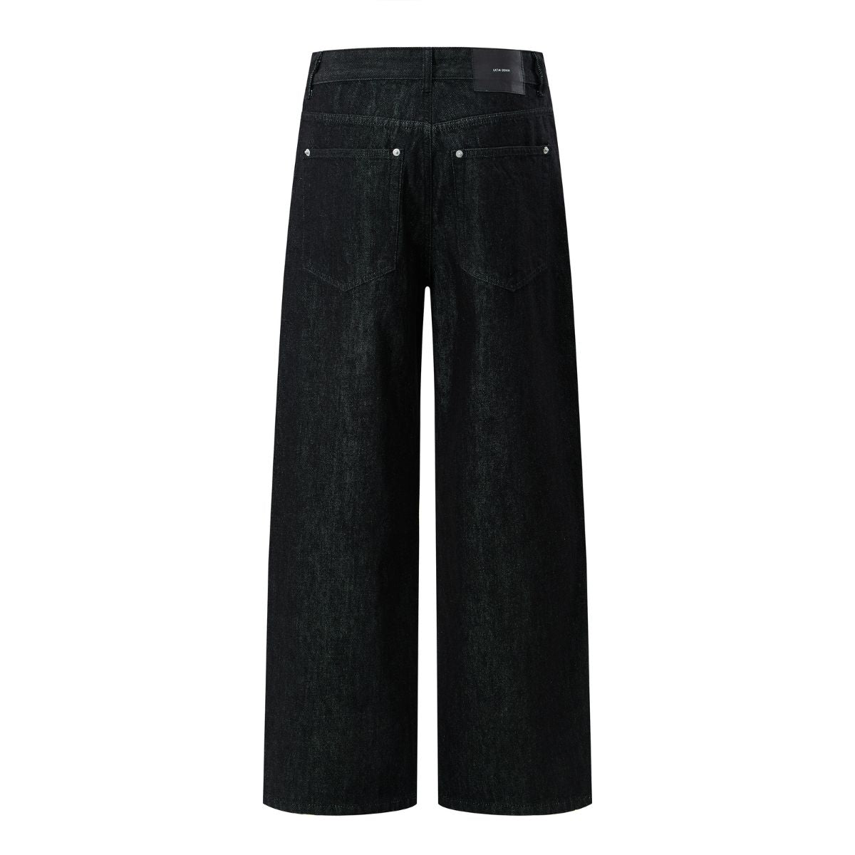 Raw Denim Jeans With Wheat‑Engraved Buttons