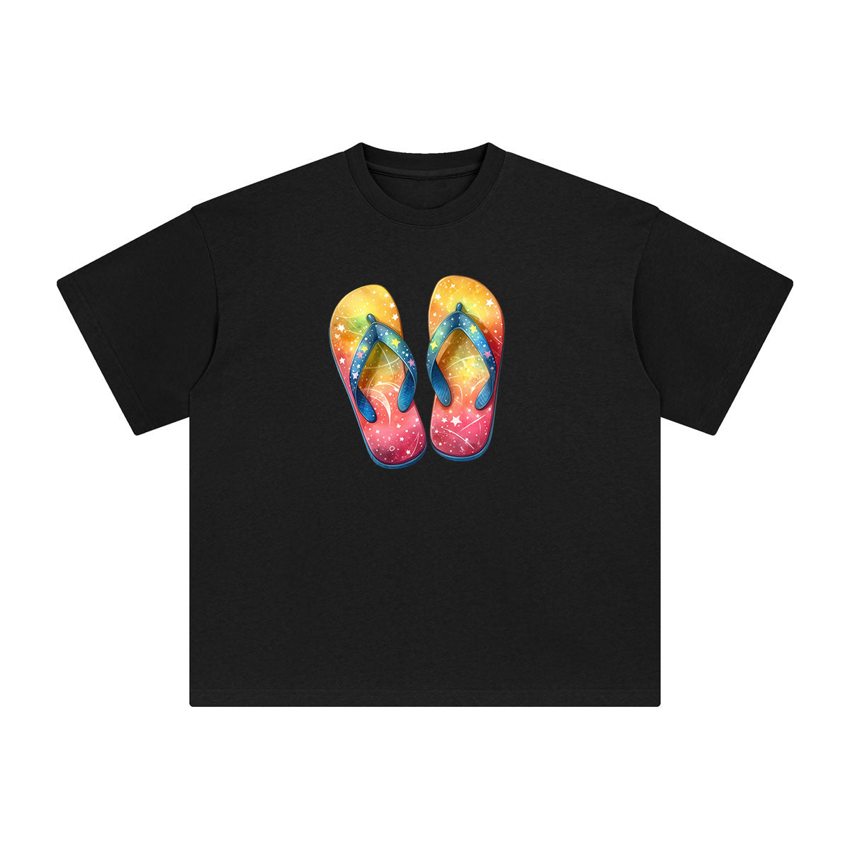 Summer Vacation Slippers Graphic Tee-INNBLAC Fashion Apparel