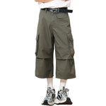 Straight Leg Cargo Cropped Pants