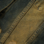 Raw Hem Distressed Denim Cropped Vest