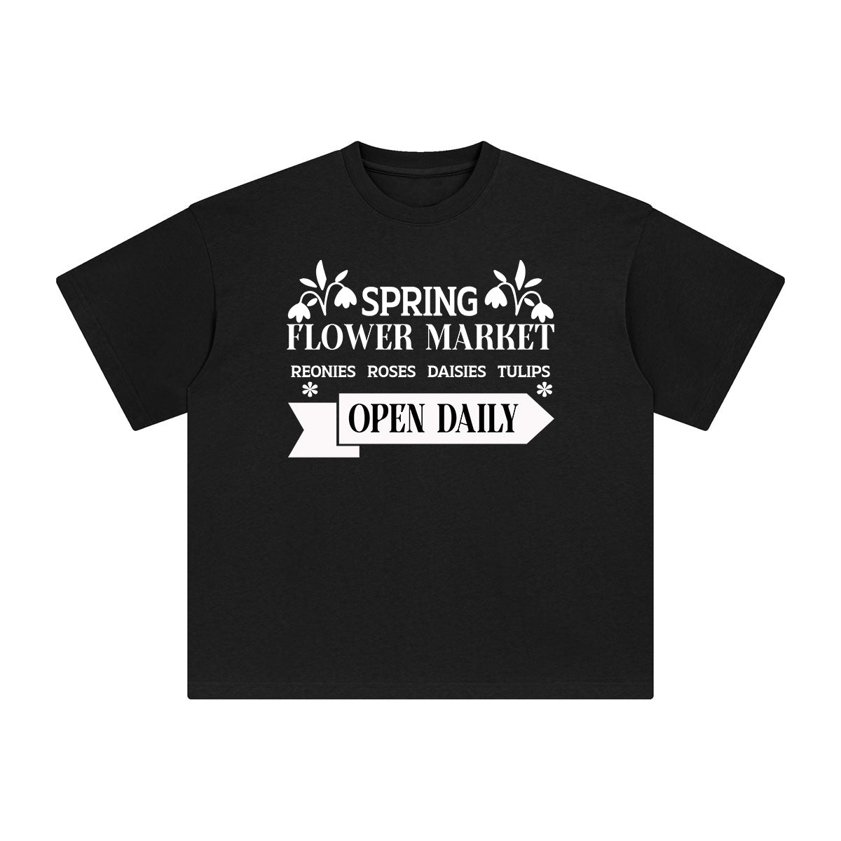 Flower Market Slogan Aesthetic Graphic Tee-INNBLAC Fashion Apparel