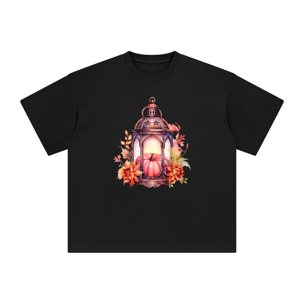 Pumpkin & Lantern Graphic Tee-INNBLAC Fashion Apparel