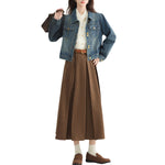 Vestido midi vaquero sin mangas con botones y aberturas en la parte delantera