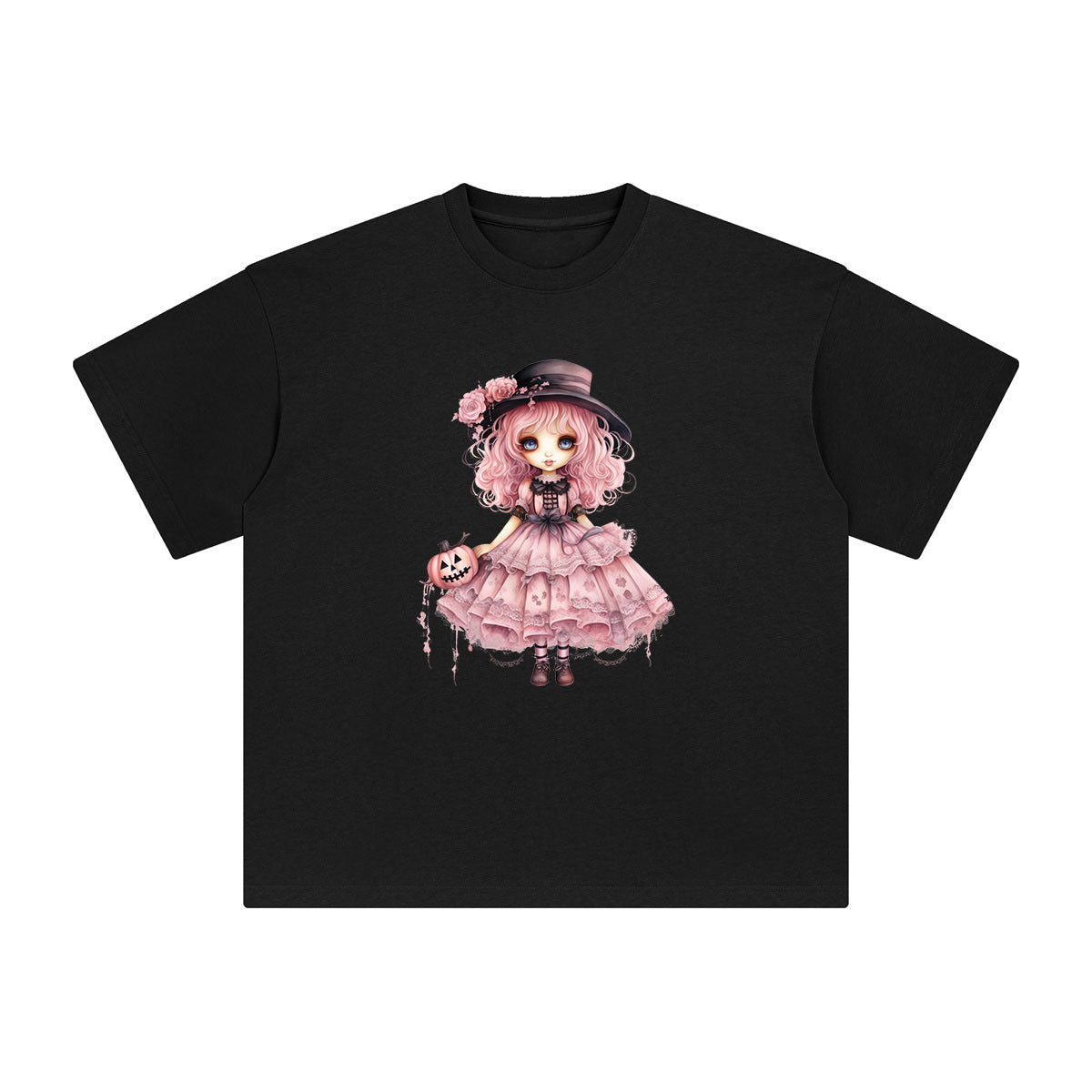 Pink Doll Graphic Tee-INNBLAC Fashion Apparel