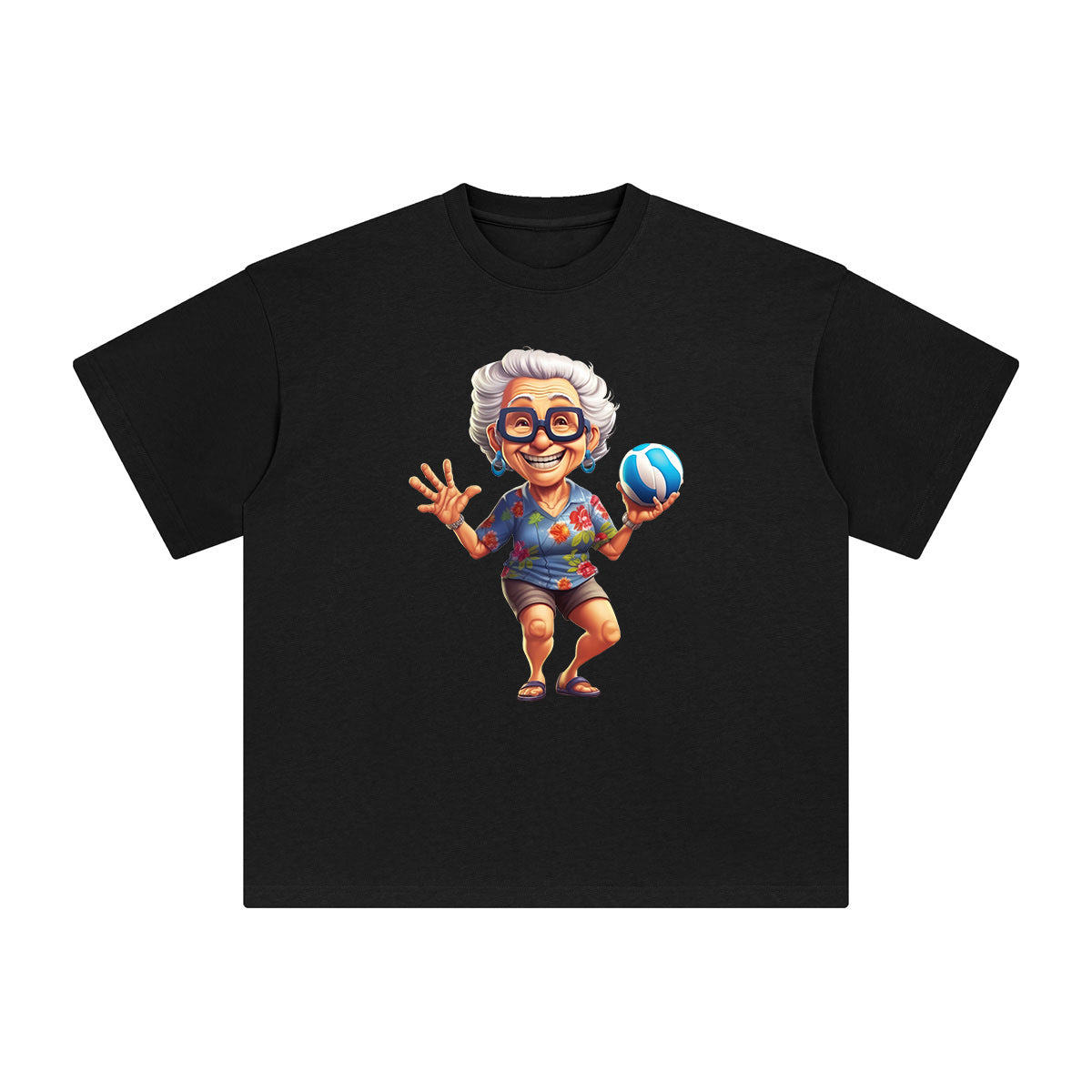 Grandma Play Volleybal Graphic Tee-INNBLAC Fashion Apparel
