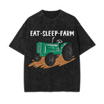 Eat Sleep Farm Graphic Tee-INNBLAC Fashion Apparel