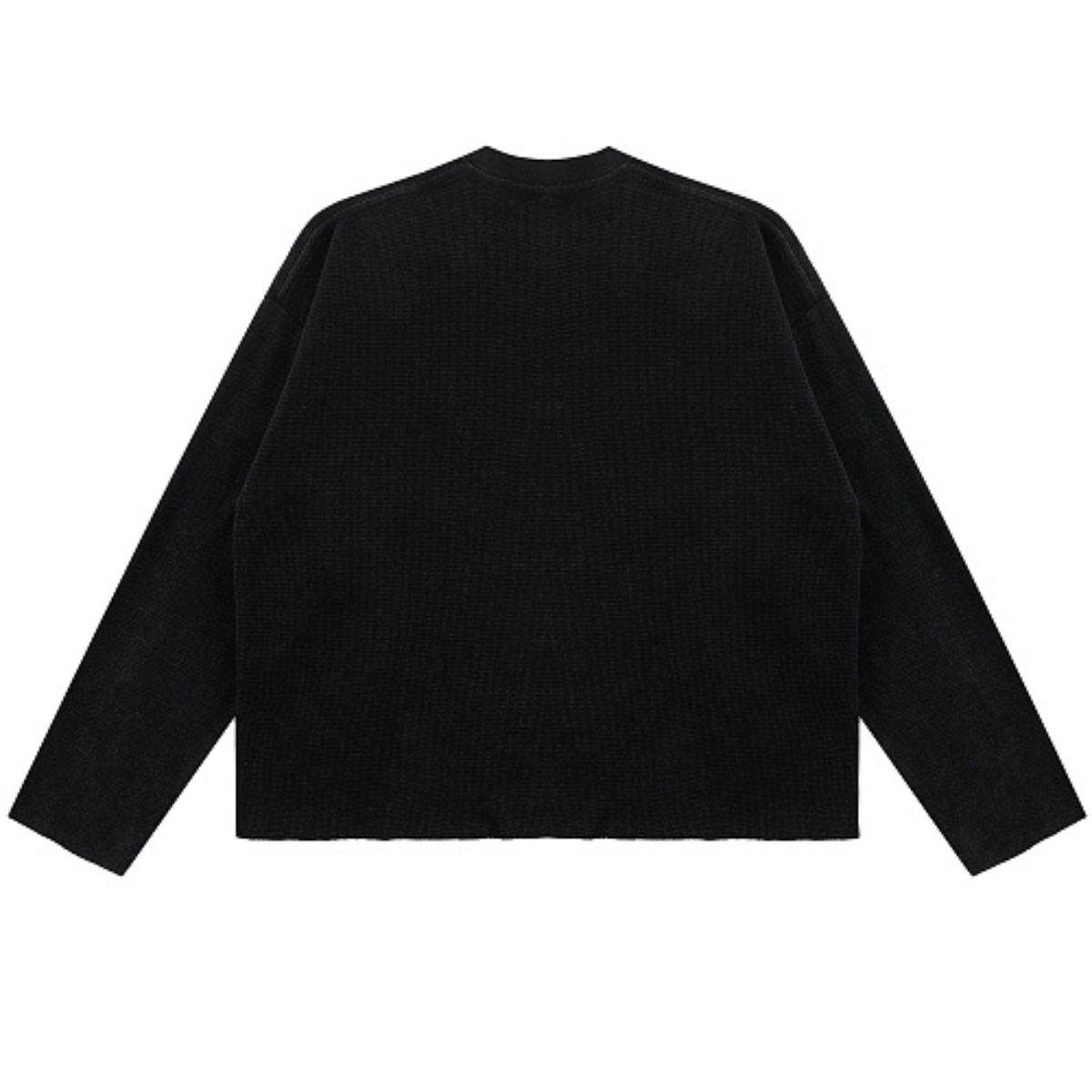 Heavyweight Washed Waffle Cotton Long Sleeve Tee 340G