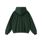 Double-Slider Zipper Solid Color Hoodie