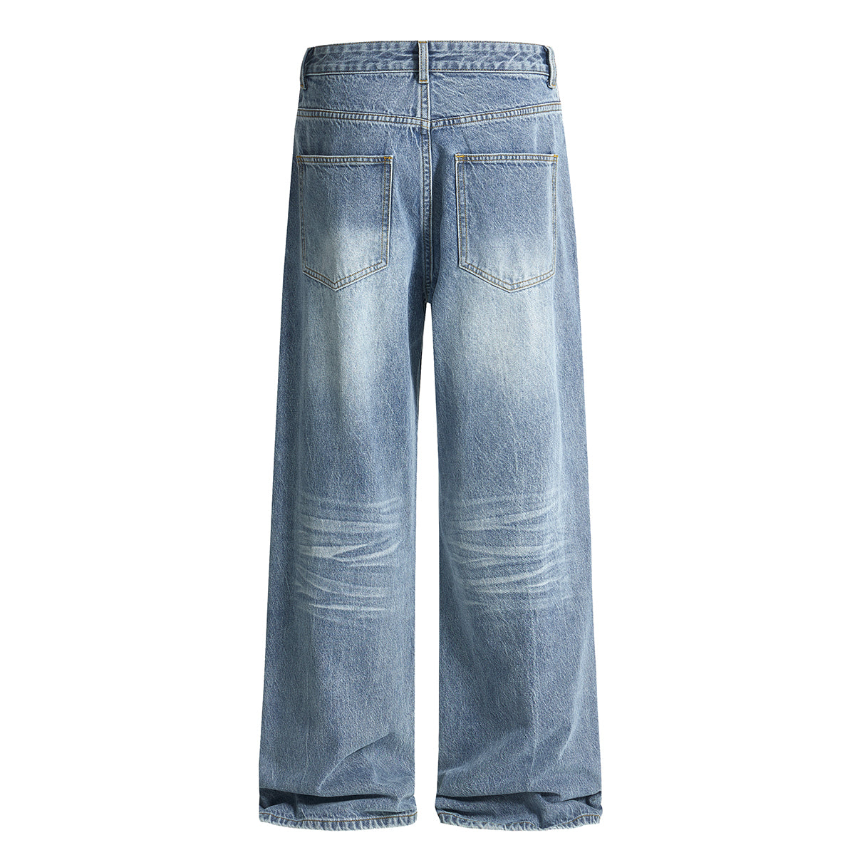 Comfort Fit Light Blue Wide Leg Everyday Jeans