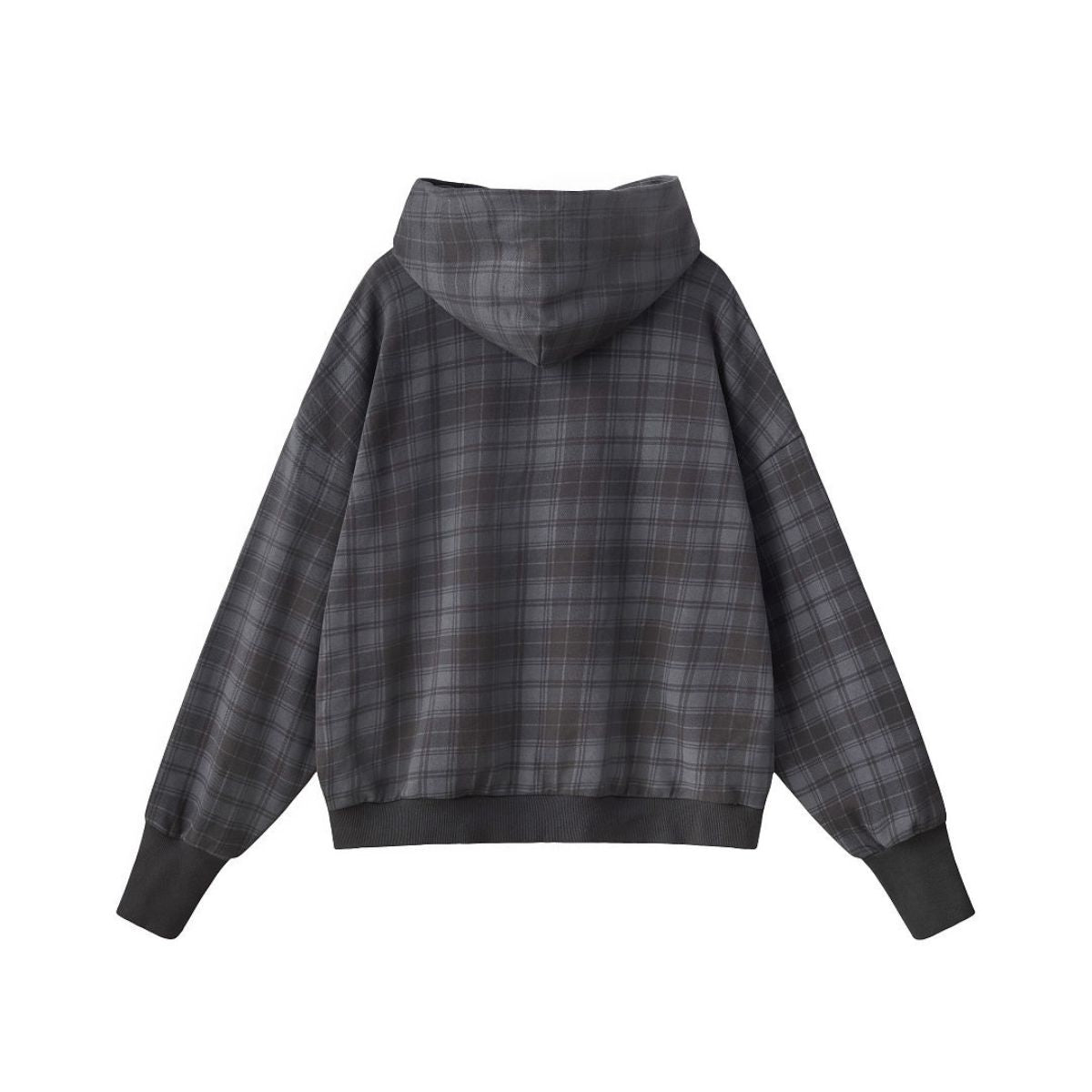 Plaid Collegiate Hoodie French Terry Sweatshirt