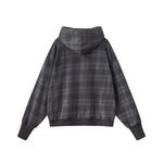 Plaid Collegiate Hoodie French Terry Sweatshirt