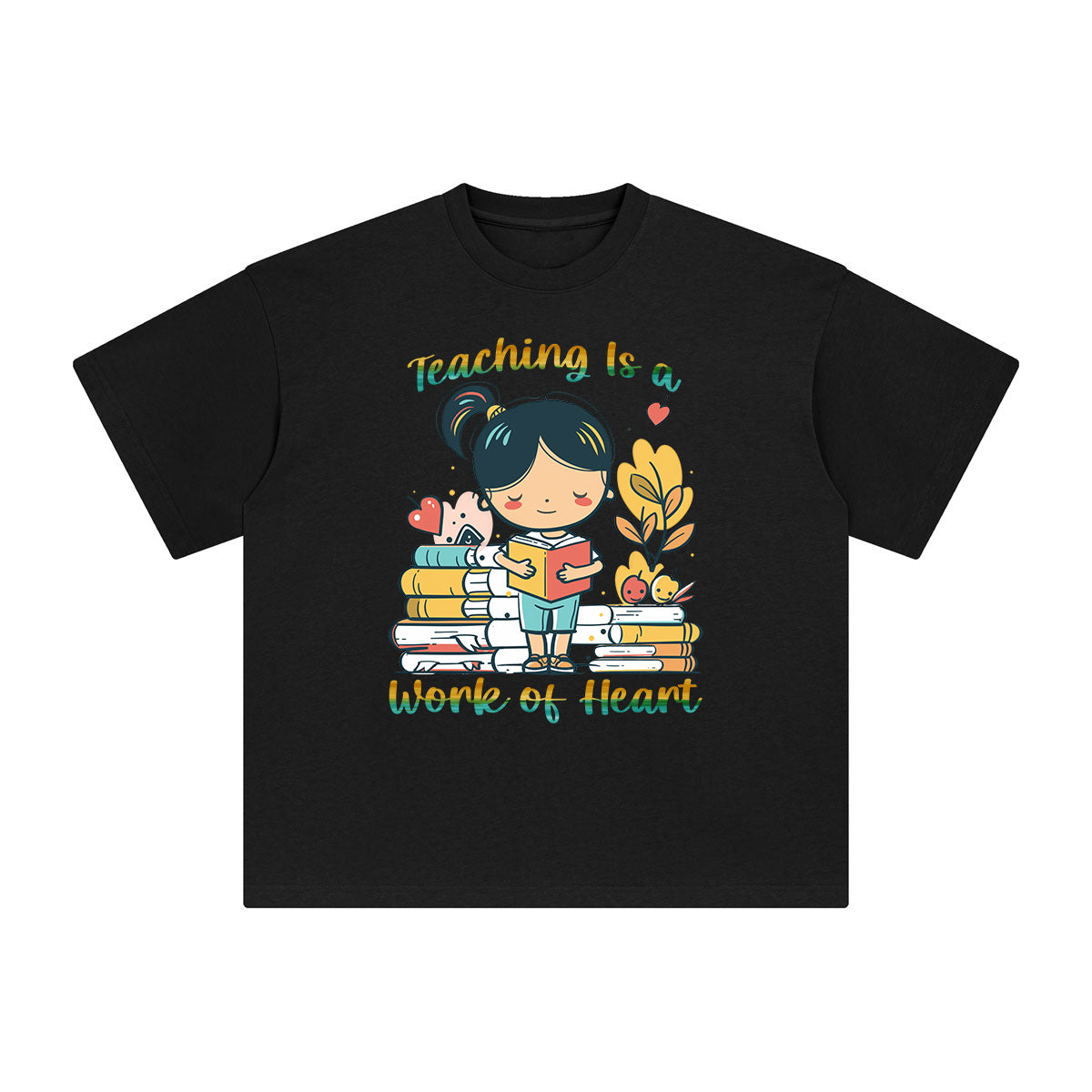 Teaching ls A Work Of Heart Graphic Tee-INNBLAC Fashion Apparel