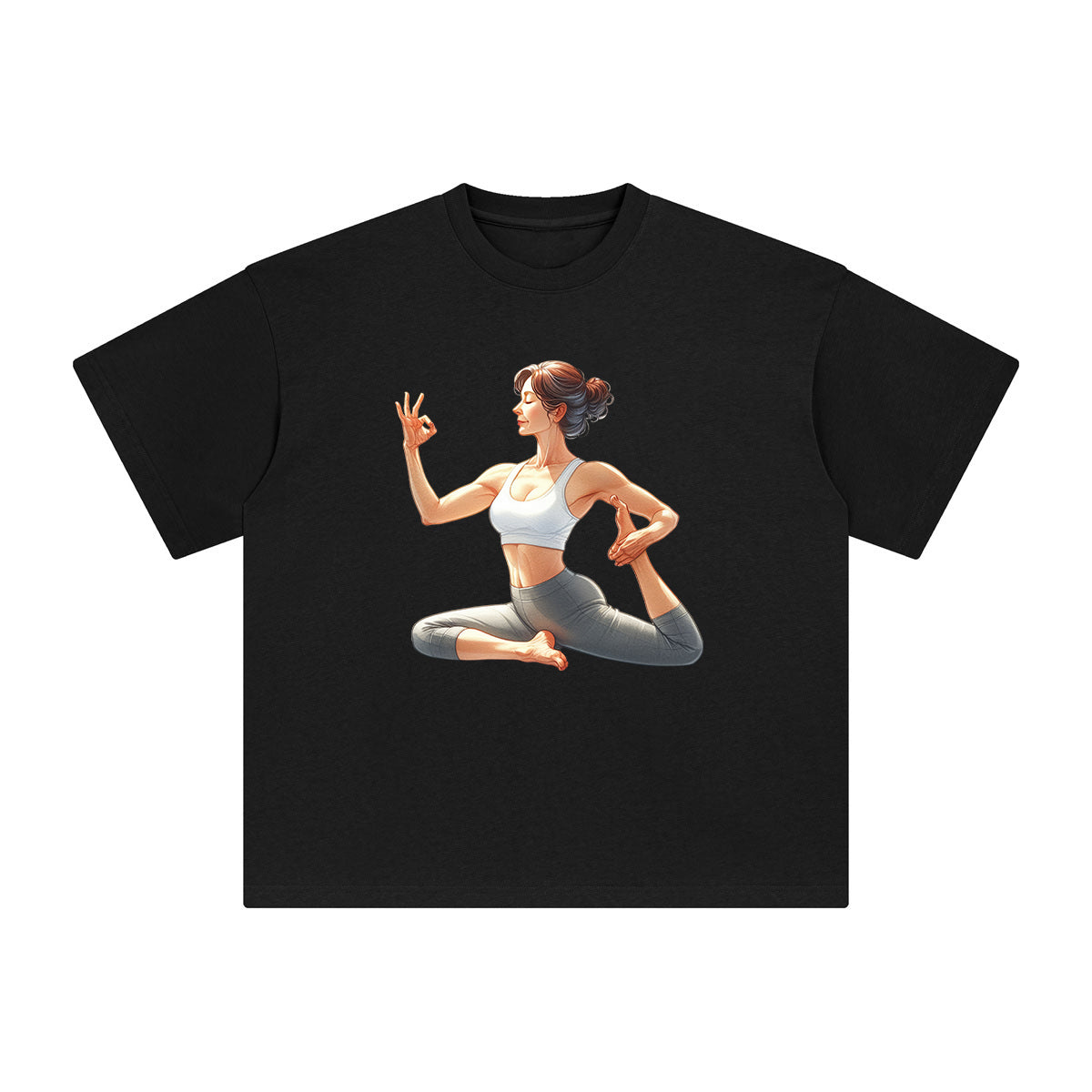 Yoga Mom Comic Graphic Tee-INNBLAC Fashion Apparel