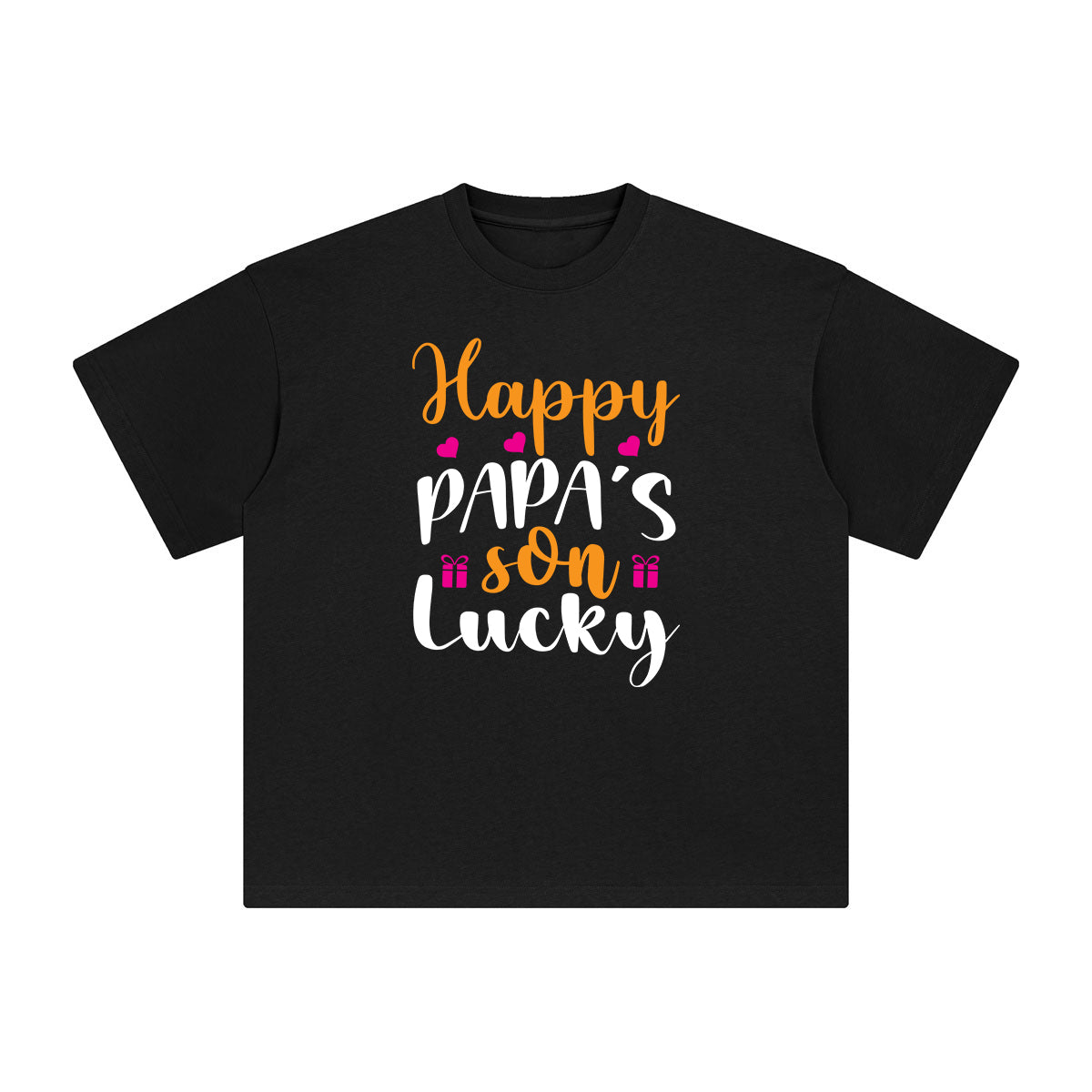 Happy Papa's Son Lucky Aesthetic Graphic Tee-INNBLAC Fashion Apparel