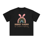 Bunny Kisses & Easter Wishes Graphic Tee-INNBLAC Fashion Apparel