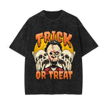 Trick Or Treat Graphic Washed Tee-INNBLAC Fashion Apparel