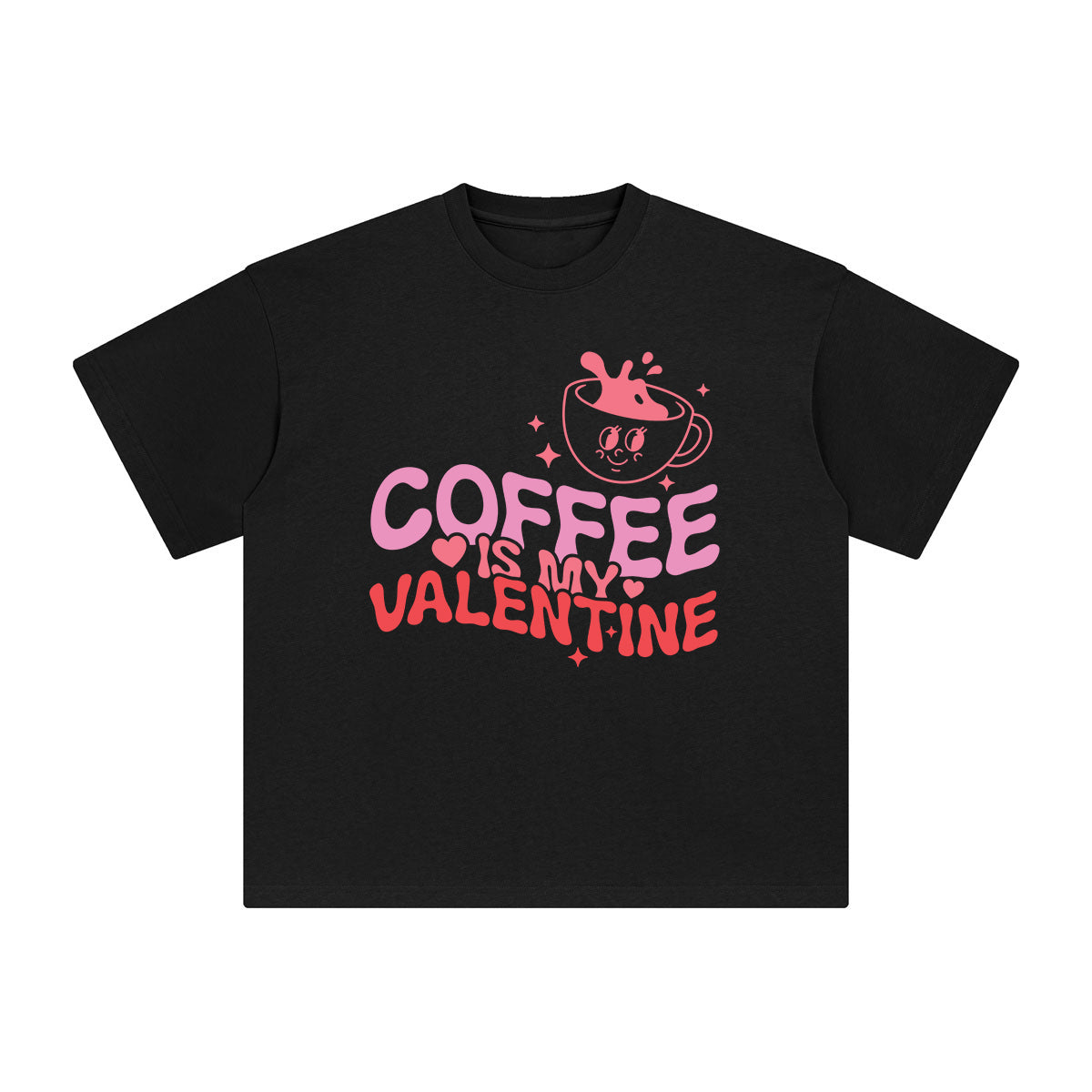 Coffee Is My Valentine Graphic Tee-INNBLAC Fashion Apparel