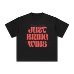 Dear Santa Just Bring Wing Graphic Tee-INNBLAC Fashion Apparel
