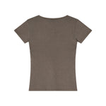 Fitted Rib-Knit V Neck T-Shirt 8.2oz